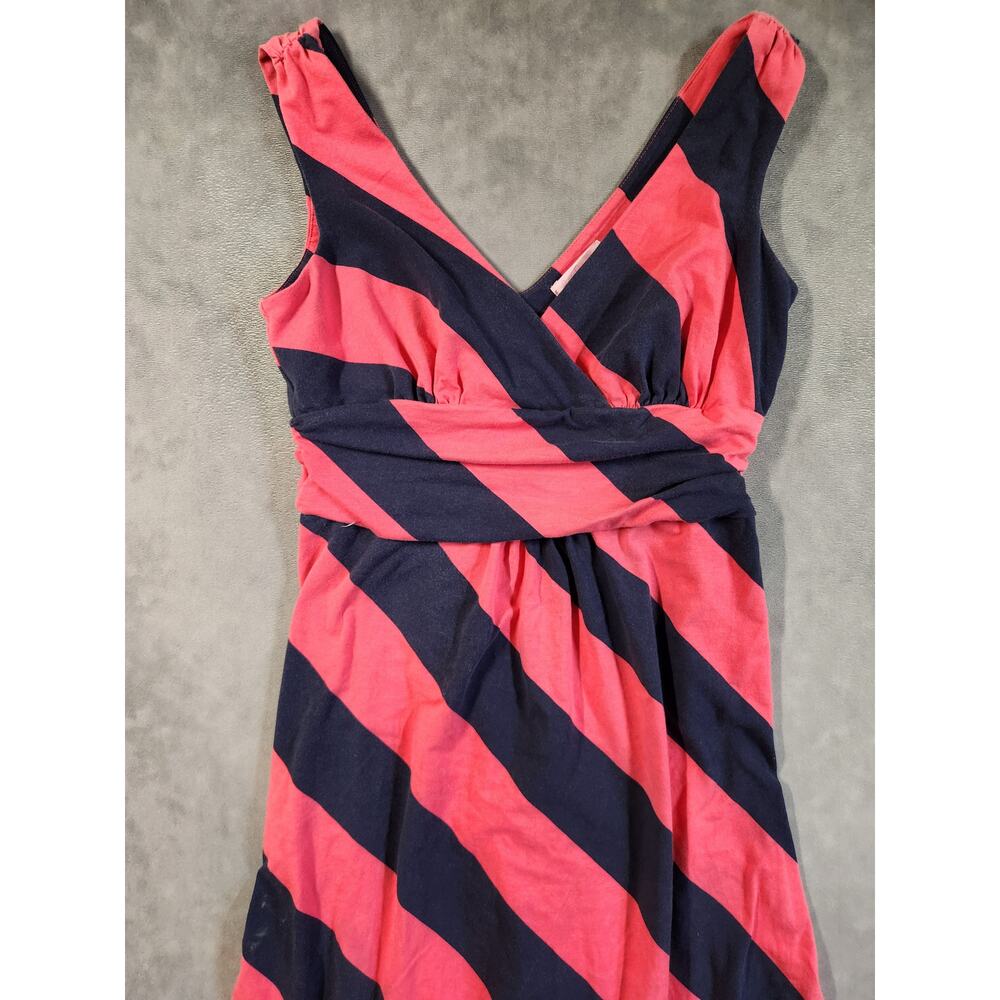 Lilly Pulitzer Sloane Maxi Dress Size Medium Pink Navy Stripped Island Nautical